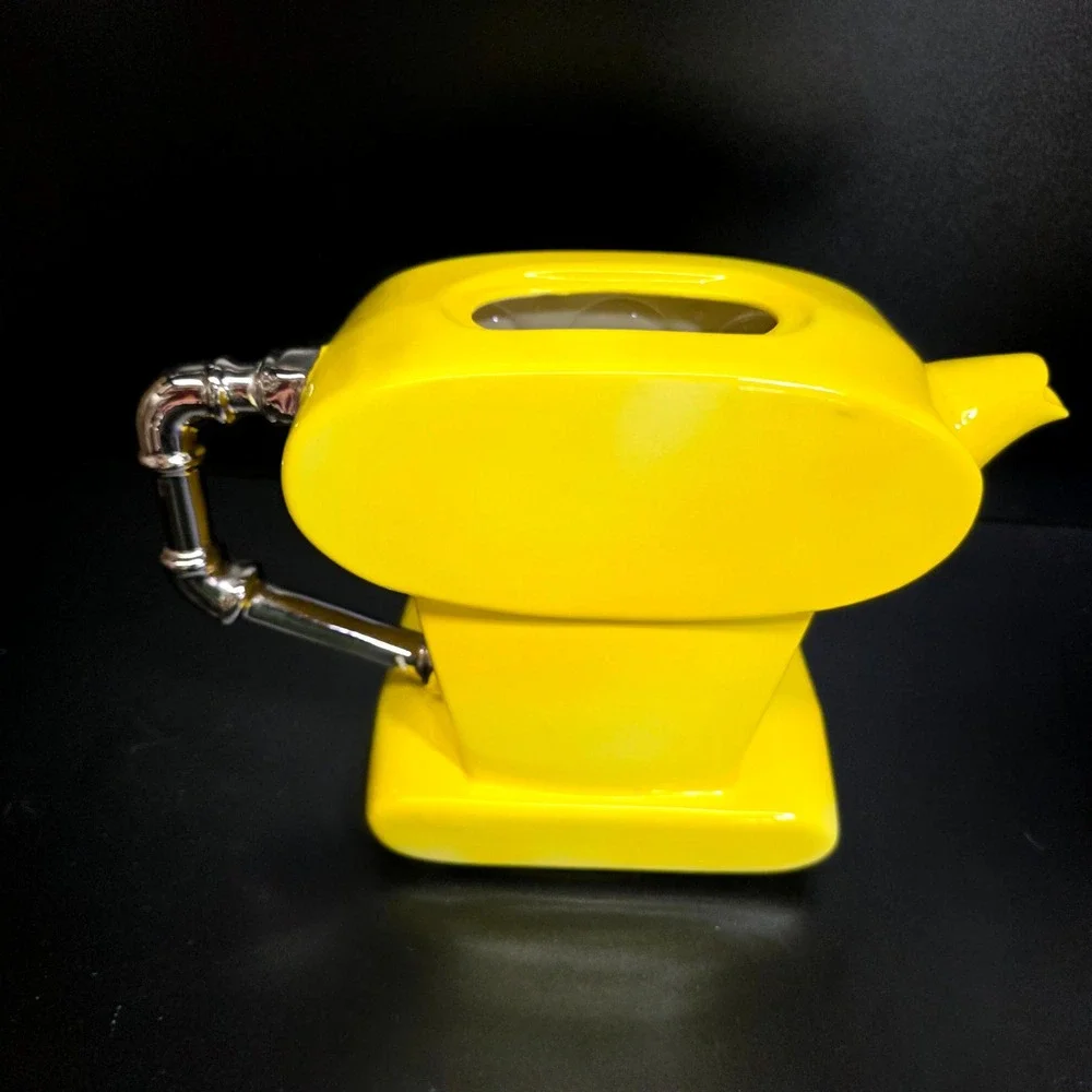 The Teapottery Espresso Machine Teapot Large Yellow Limited Edition 16/500